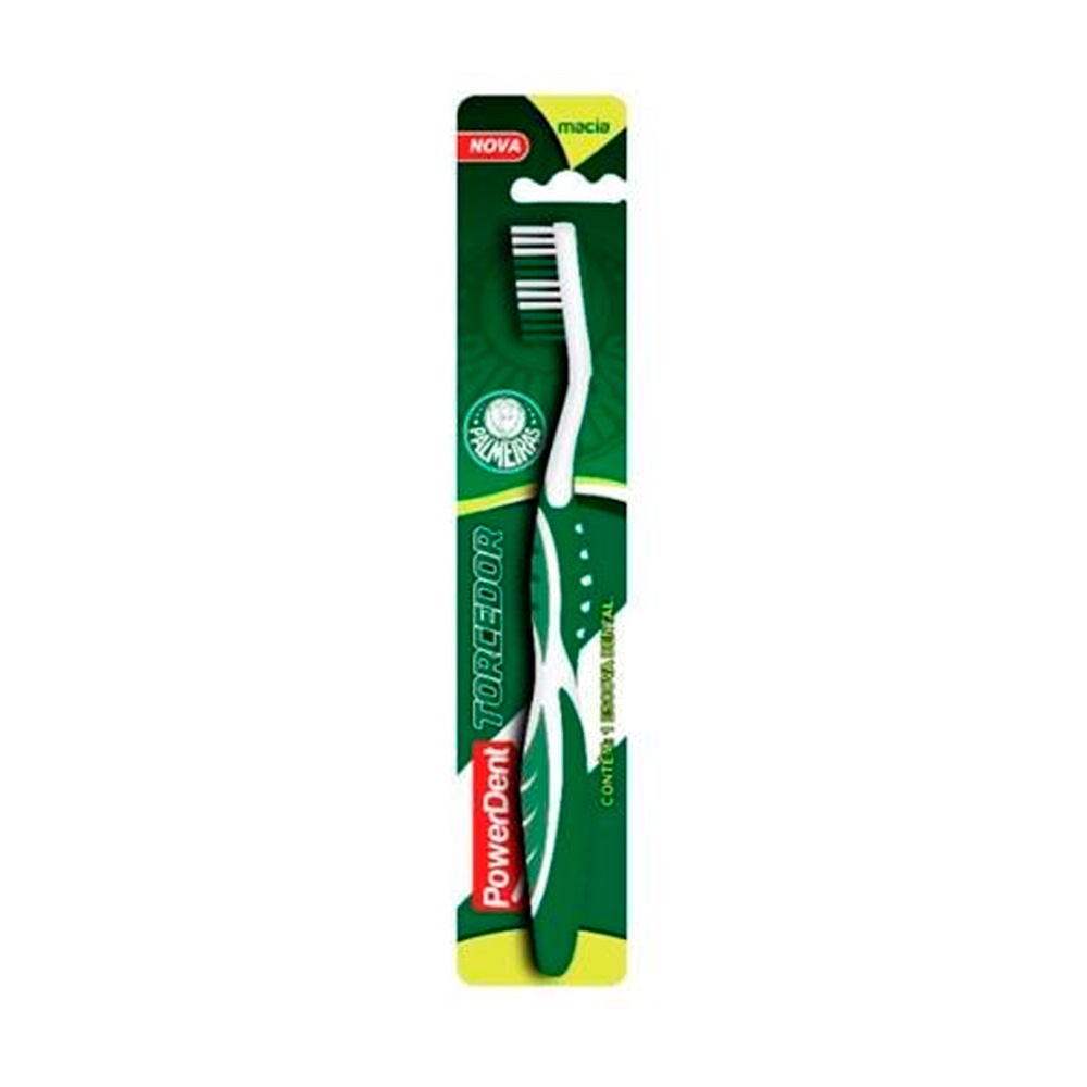 Escova De Dente Powerd Palmeiras Macia 1080
