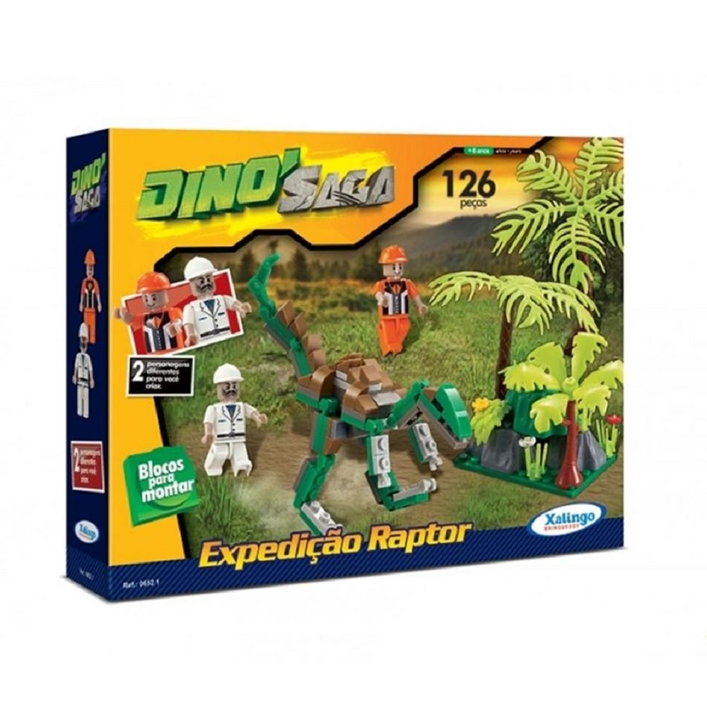 Blocos de Montar Dinossauro Ovo Dino Saga Display - 1 unidade