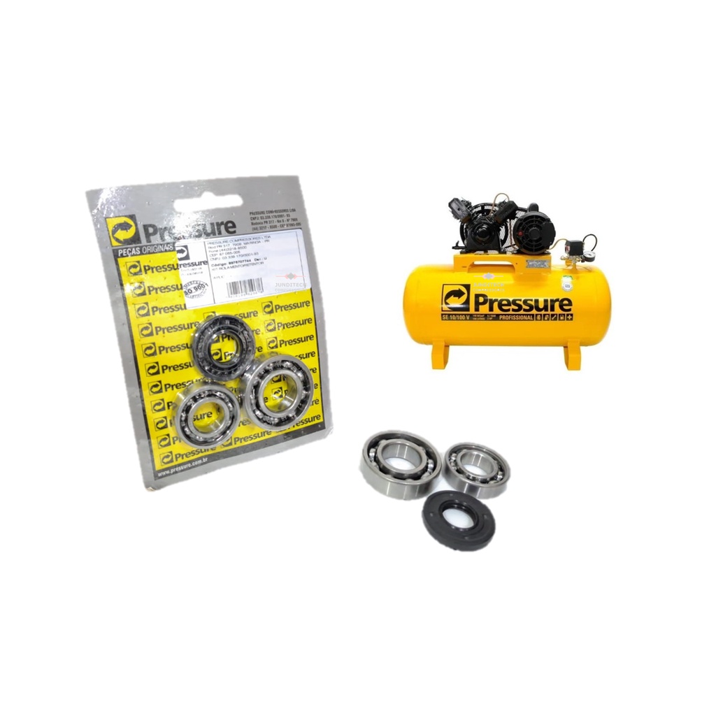 Kit Rolamentos E Retentor De Óleo Compressor Pressure Se10v | Shopee Brasil