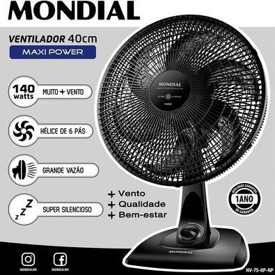 Ventilador de Mesa Mondial Maxi Power 40cm - 3 Velocidades