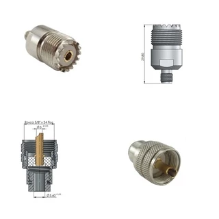 Kit Conector Adaptador Uhf para Rádio Baofeng Sma Femea