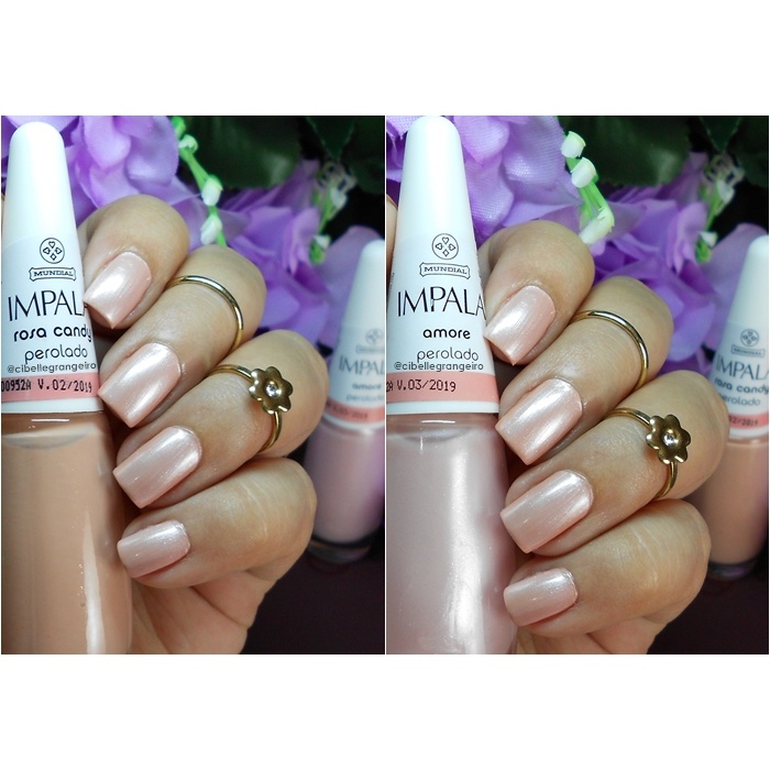 Combo de Esmaltes Perolados Impala - ROSA CANDY + AMORE | Shopee Brasil