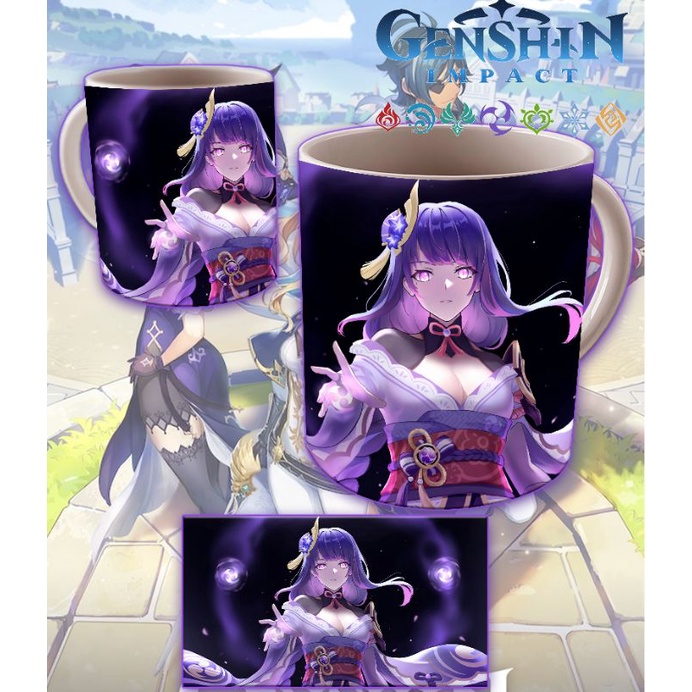Caneca Shogun Raiden Genshin Impact Personalizada Gamer