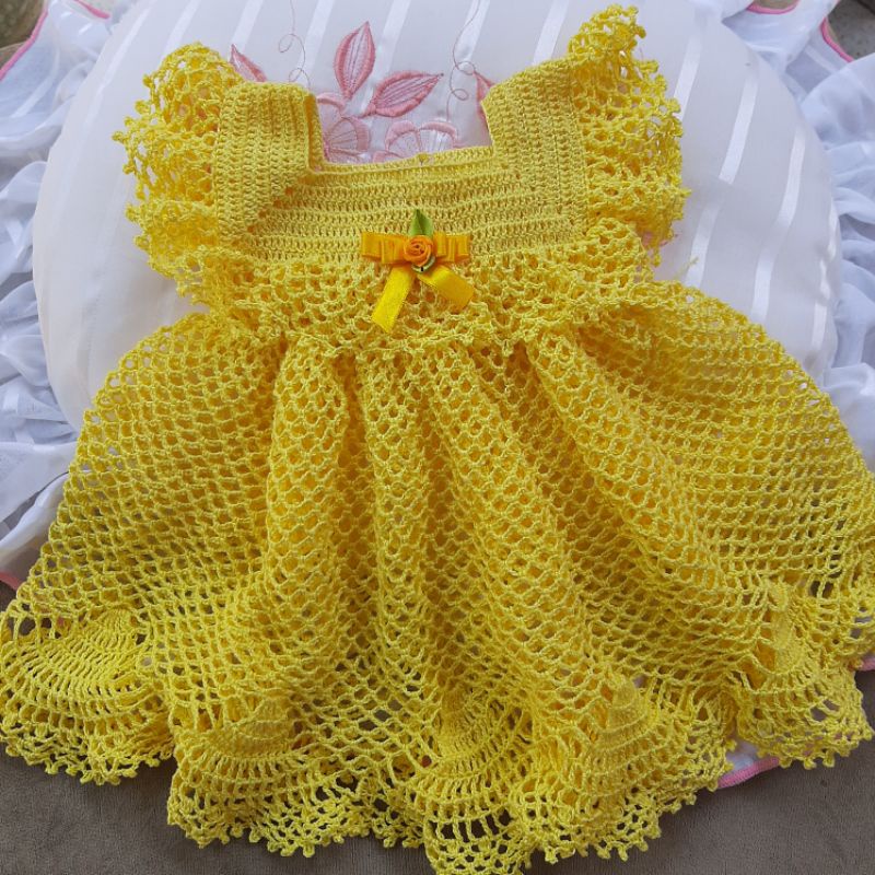 vestido de crochê infantil