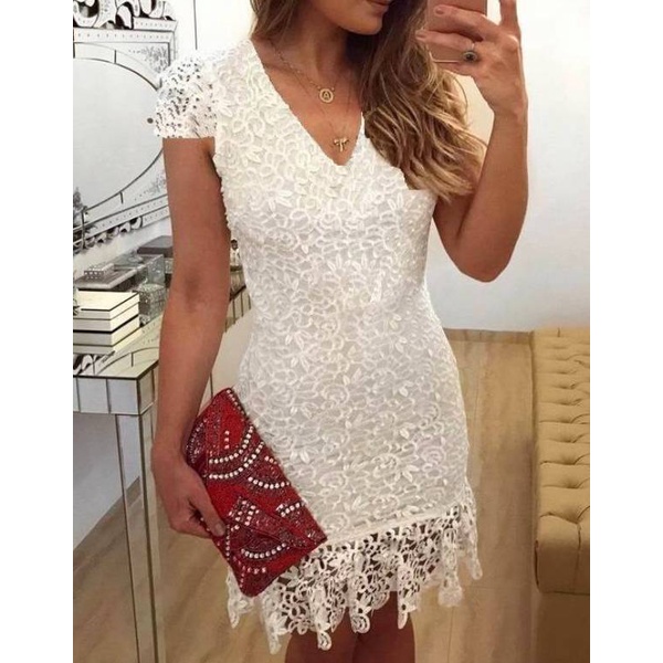 Vestido branco hot sale curto noiva