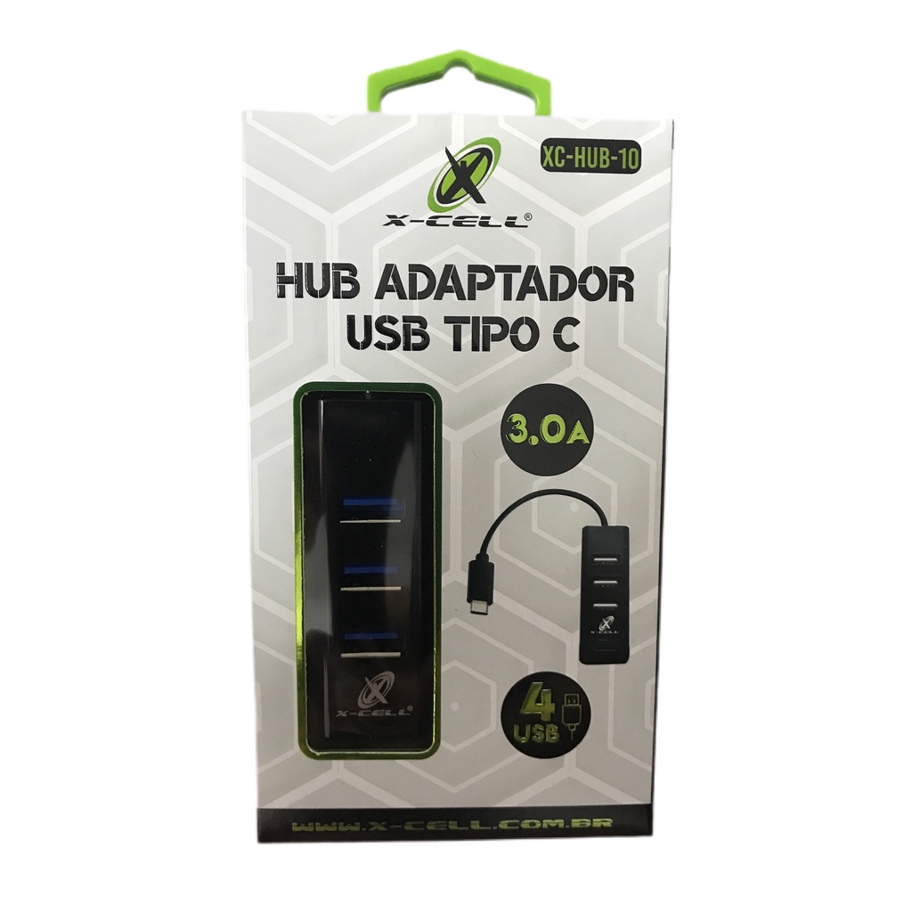 Hub Adaptador USB 3.0A 4 Portas Tipo C : XC- HUB-10 - X-CELL novos e com muita qualidade