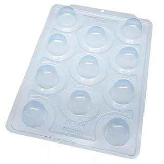 Forma Bombom Trufa Chocolate 45g SP41 Cod. 3501 - BWB Semiprofissional com Silicone (3 partes)