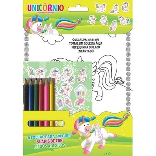 Unicórnios - Colorindo com Adesivos 01