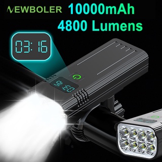 NEWBOLER 4800 Lumens Bicicleta Luz USB Recarregável 10000 Mah À Prova D