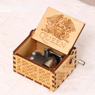 ROBLOX-Caixa de música à mão, madeira retrô, decoração boutique