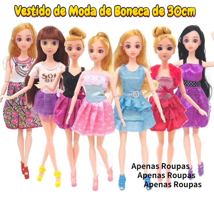 Barbies Doll Clothes Plush Jacket + Saia De Fato De Moda + Chapéu De Boina  Adequado Para Boneca De 11,8 Polegadas Casual Clothing Free Shoe Gift  (Somente Roupas)