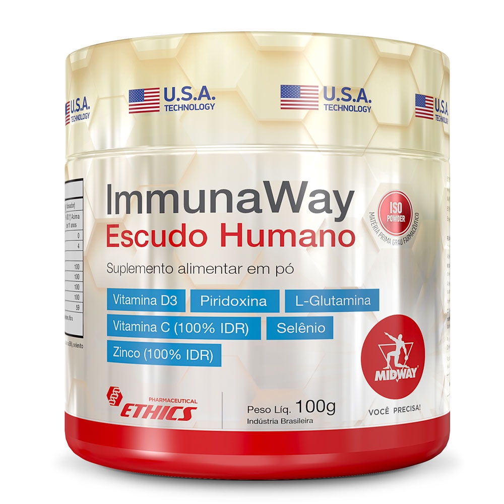 Immuna Way Escudo Humano Imunidade Midway Labs 100g | Shopee Brasil