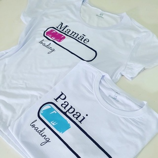 Kit 2 Camisetas - Papai e mamãe