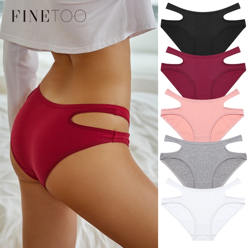 FINETOO 7pçs/Conjunto Lingerie Feminina Sexy De Algodão Flexível