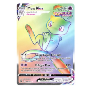 Carta Pokémon Mew Vmax Rainbow Golpe Fusão