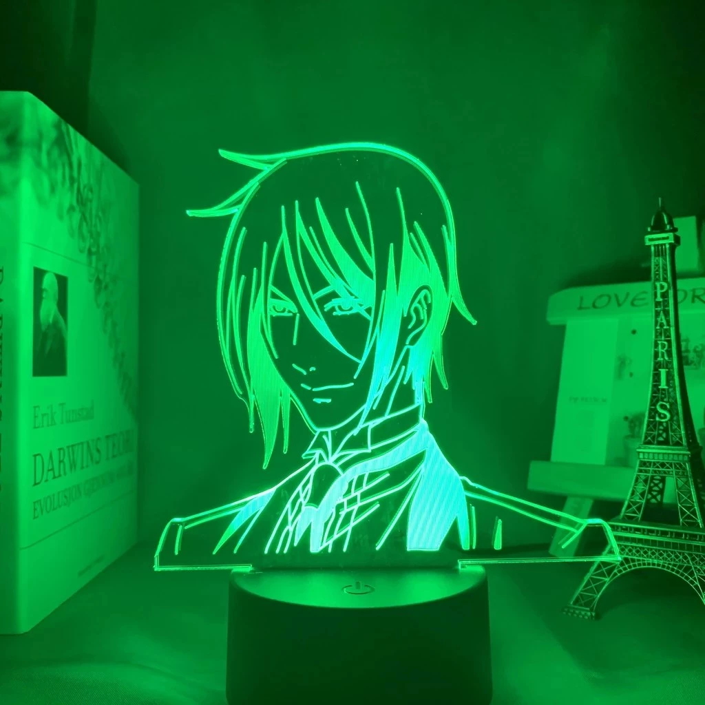 Anime Black Butler Figure Lâmpada Led Noturna Jagermeister 1