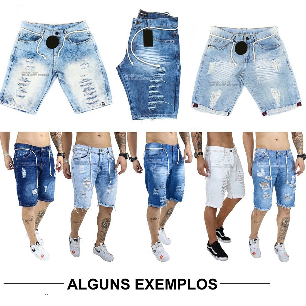 Bermuda jeans 2024 masculina 2019