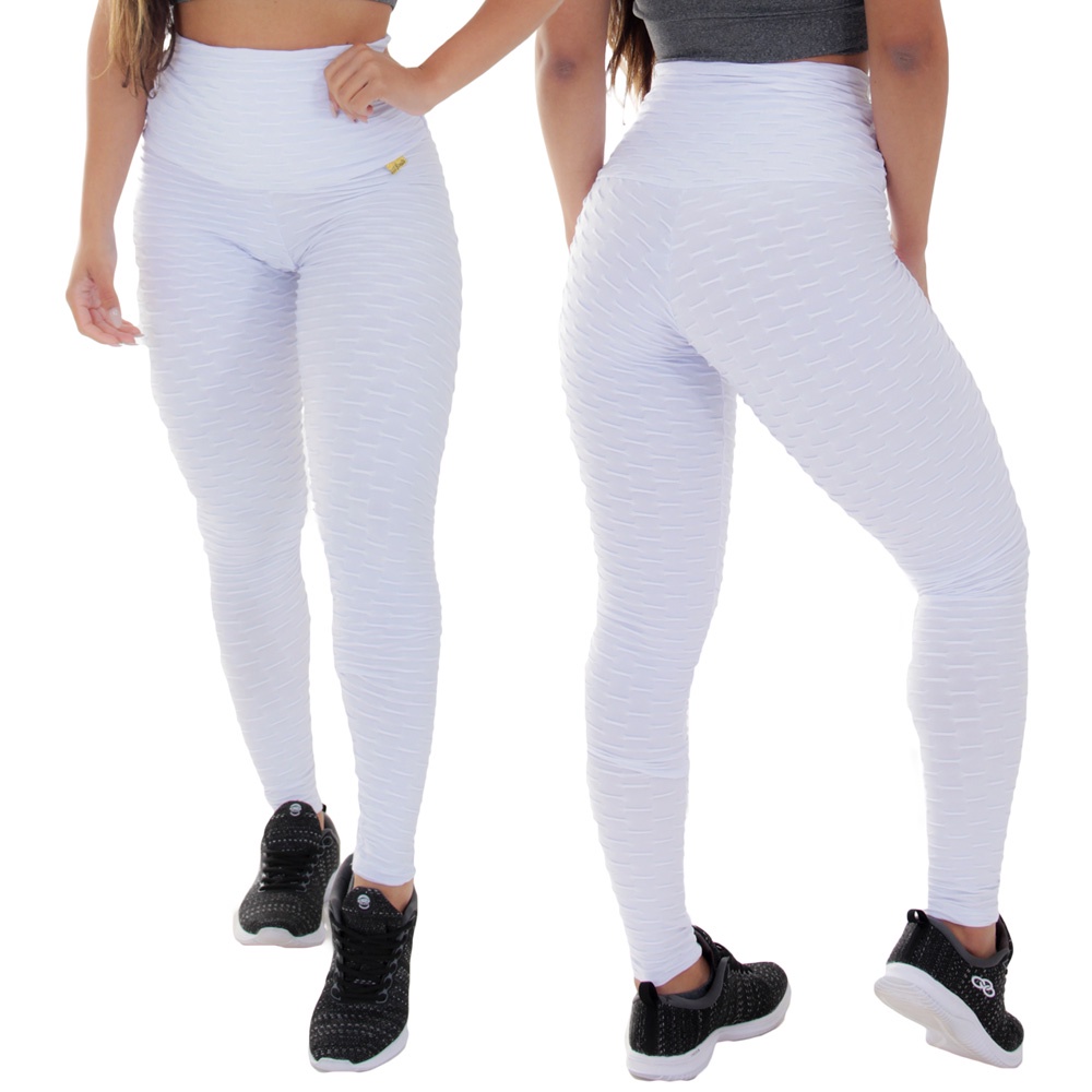 Calça Legging Cotton Algodão não fica transparente cós alto com