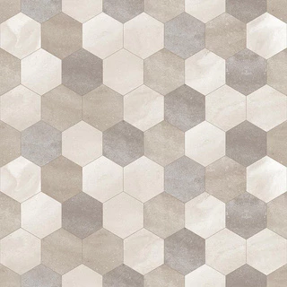 Papel De Parede Mosaico Hexagonal Cinza Cimento Rolo Cozinha Banheiro Copa Lavabo Adesivo Autocolante Lavável Vinílico Rolo 3m