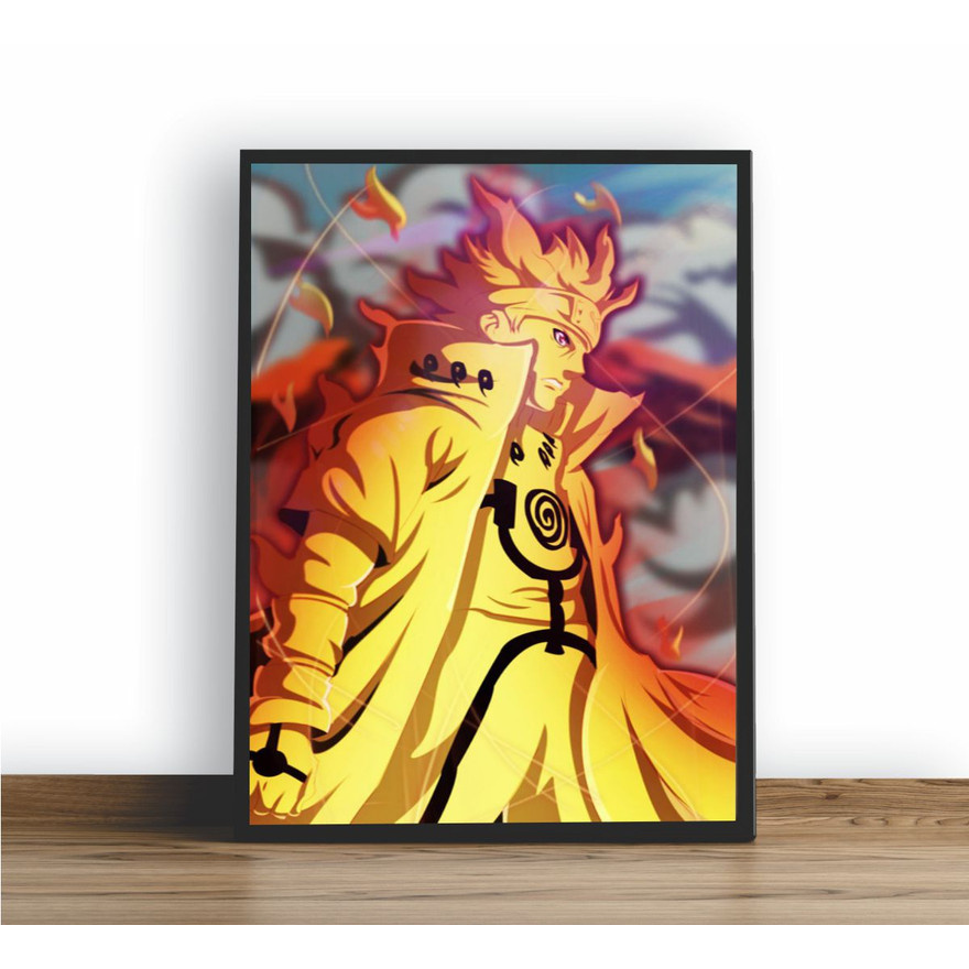 Quadro Decorativo Poster Naruto Shippuden O Filme anime Emoldurado 30x42cm
