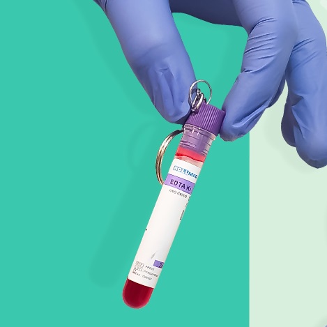 Chaveiro Tubo Coleta De Sangue Roxo Edta K3