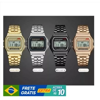 Relógio Tipo Casio Cassio Retro Vintage Digital LED Unissex Masculino Feminino Baratinho