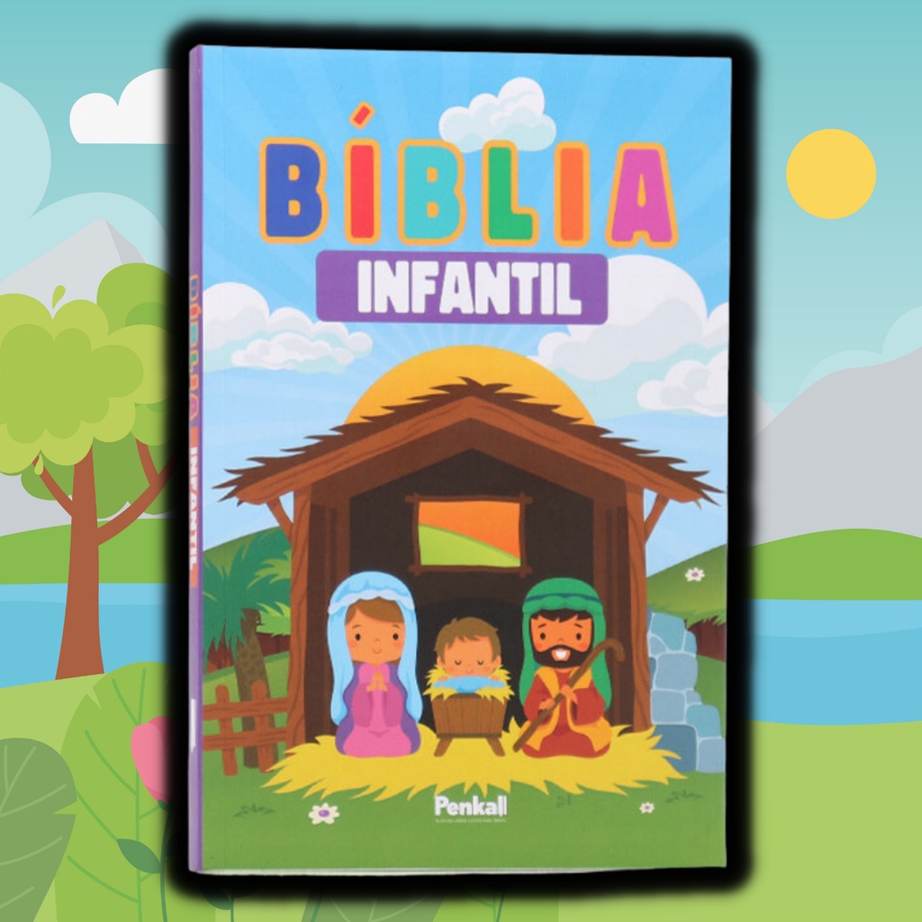 Bíblia Infantil Com 288 Páginas Ilustradas Capa Menino Jesus | Shopee ...