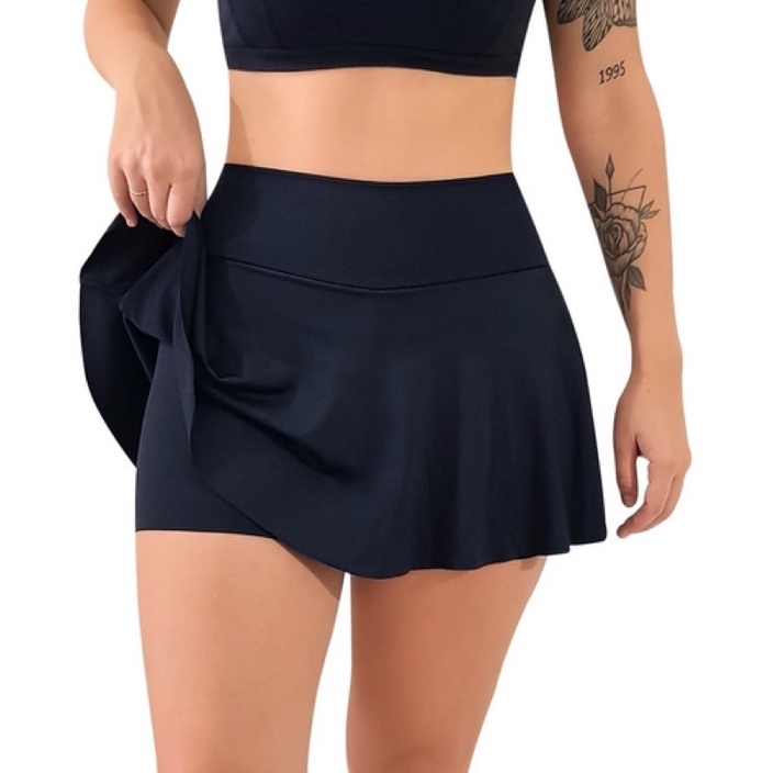 Short Saia Tapa Bumbum Feminino Fitness Academia E Ginástica Mvb