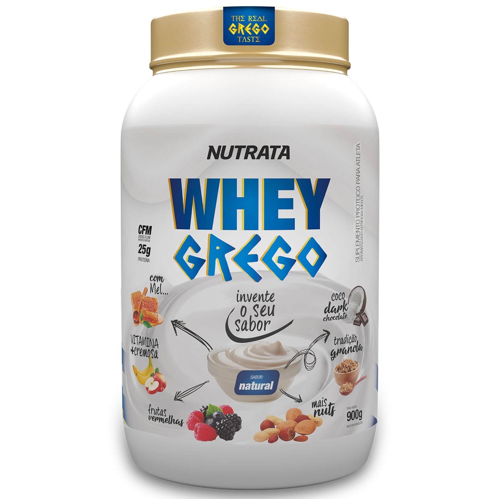 Whey Grego Sabor Iogurte Natural – Nutrata 900g