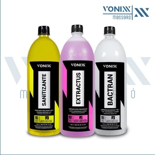 Kit Vonixx Extractus 1,5l + Bactran 1,5l + Sanitizante 1,5l