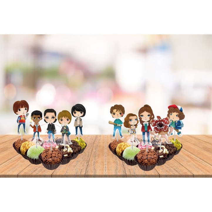 Stranger Things 50 Toppers Tags Para docinhos | Shopee Brasil