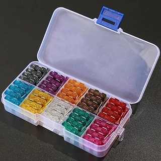 50pcs Perfil Do Conjunto De Sortimento De Fusíveis Para Carros De Tamanho Médio Fusível Tipo Lâmina 2-35A Com Clipe De Caixa