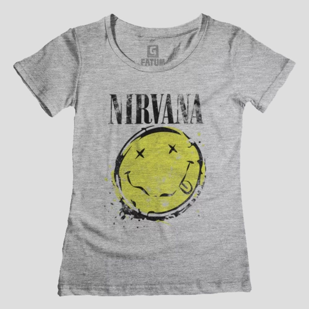 Camiseta Nirvana Smile Bandas De Rock Shopee Brasil