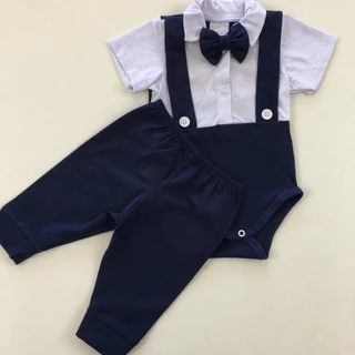 Conjunto Bebe Menino Pagão com Suspensório