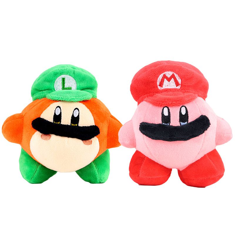 14cm Kirby Waddle Dee Mario Luigi Hat Plush Doll Stuffed Toy Kids Gift Pendant