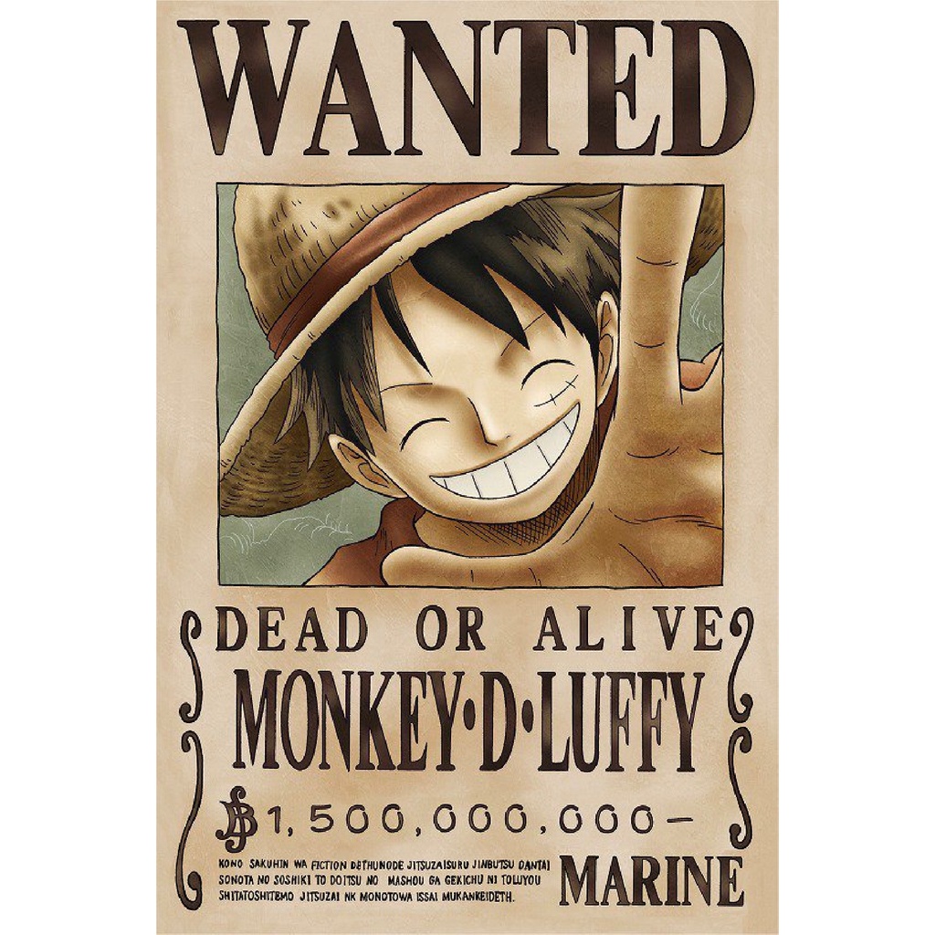 9 Placas MDF decorativa One Piece Wanted