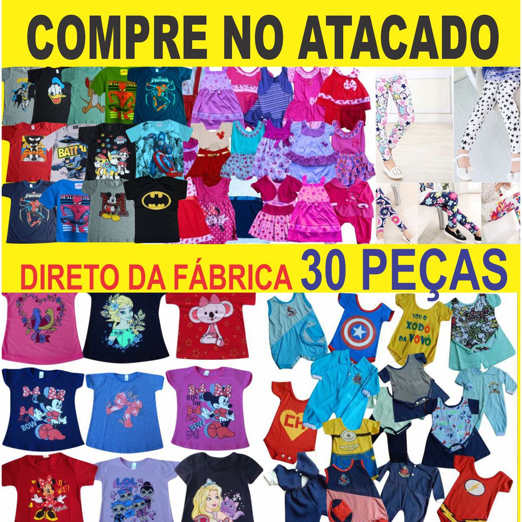 Roupas para crianças store atacado