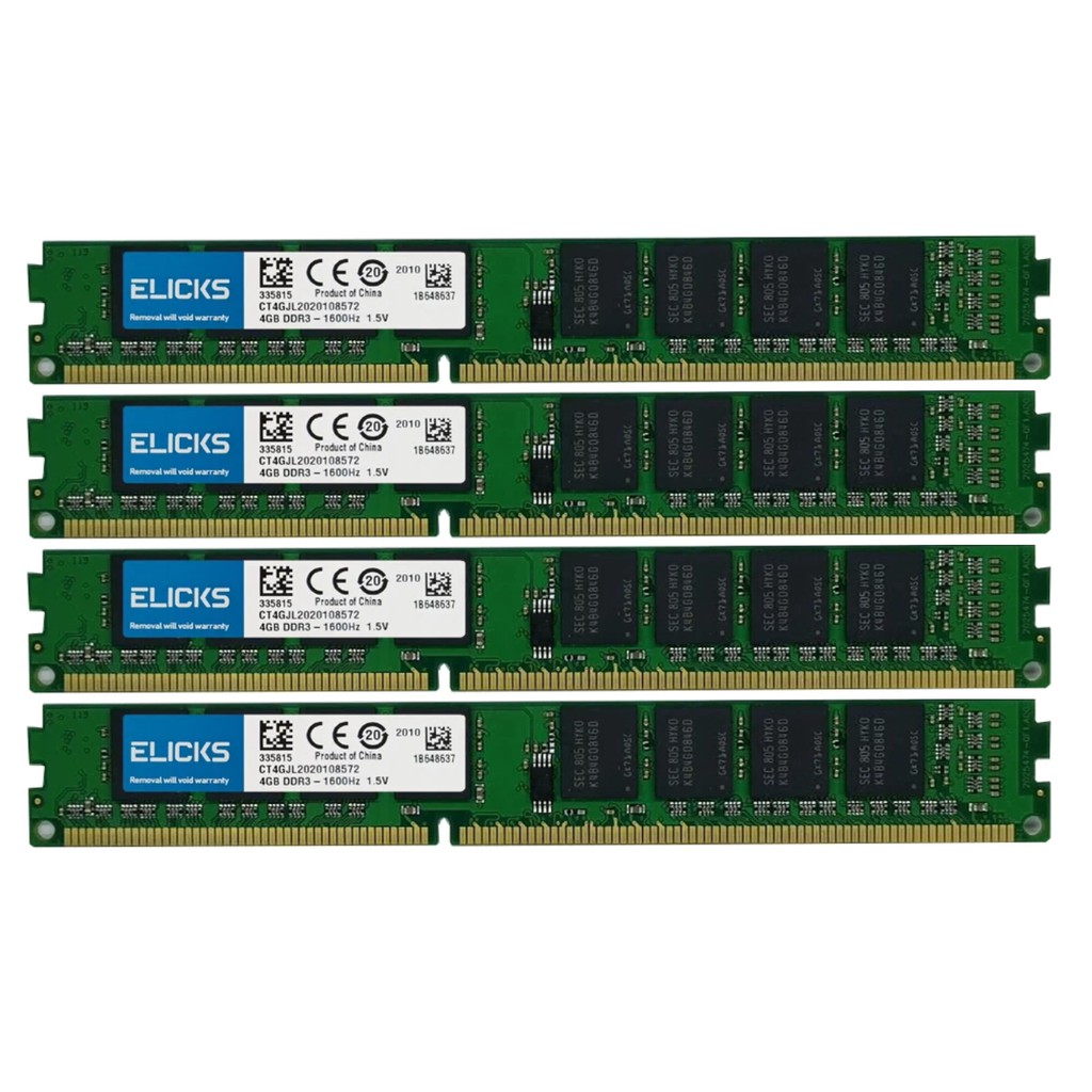 Kit 4 Memória 4gb ddr3 1333mhz Pc3-10600 Total 16gb Intel e AMD - (4x4gb)