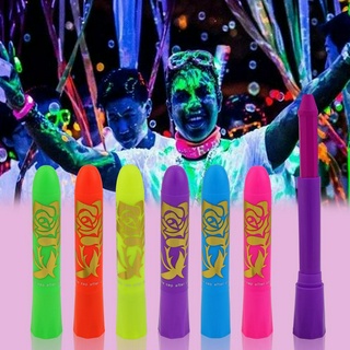 Pintura Facial Não Tóxica Lavável Crayon Halloween Tinta Corporal Brilha Na Escura