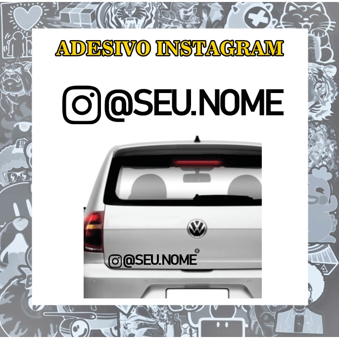 Adesivo NOME instagram ADESIVO PERSONALIZZATO auto moto tuning stickers