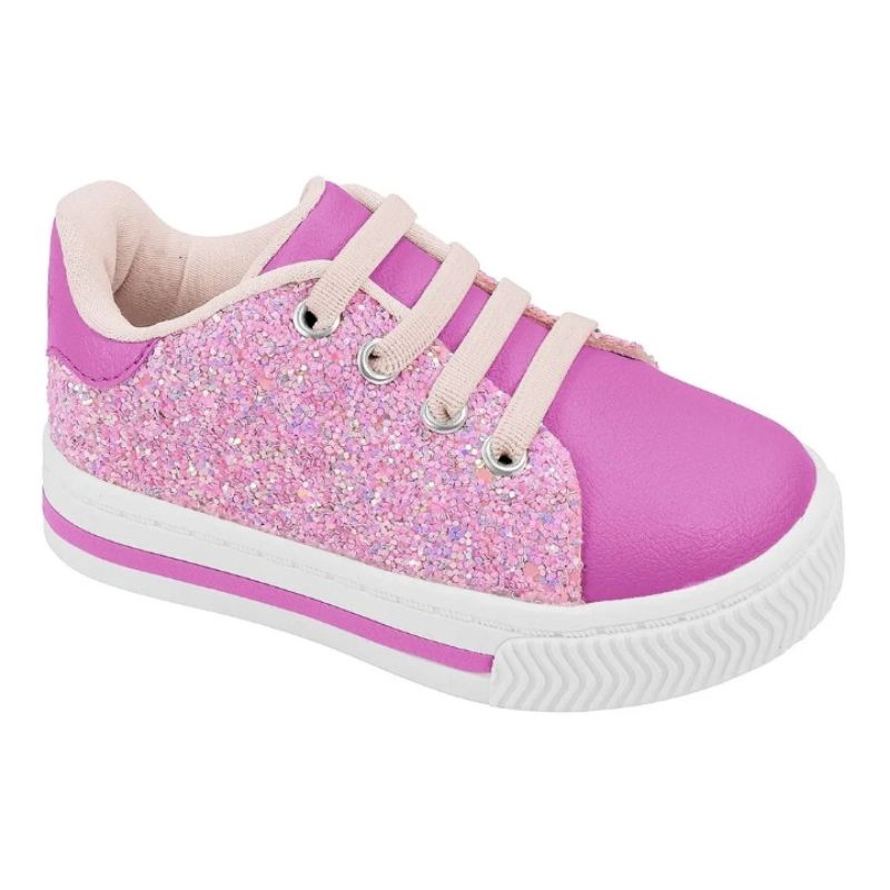 Tenis pampili rosa com 2024 glitter