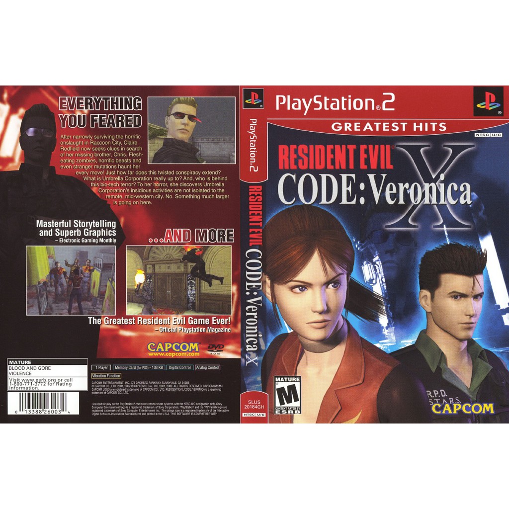 Resident Evil Code Veronica X Ps2 Português Patch