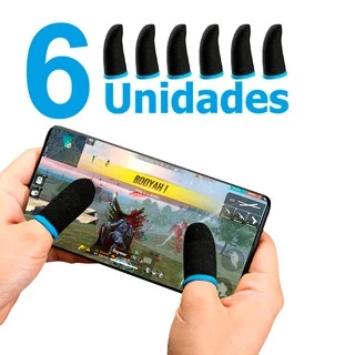 6 Unidades de Luva de Dedo Anti-Suor Para Celular Jogos FPS Free Fire Pubg Mobile Call Of Duty em Oferta na Shopee
