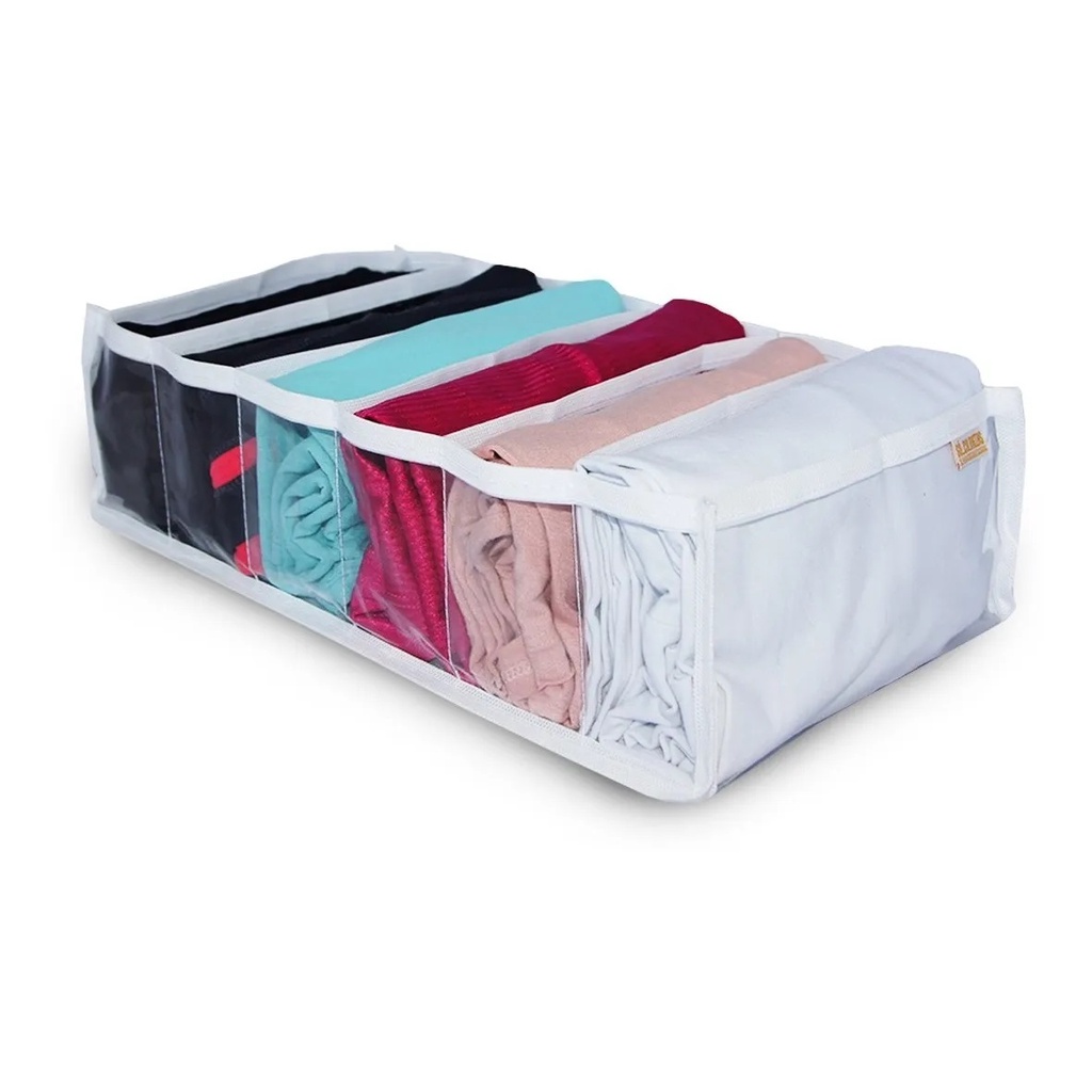 Organizador de gaveta com 6 Nichos para separar a roupa - Kit 3 und ...