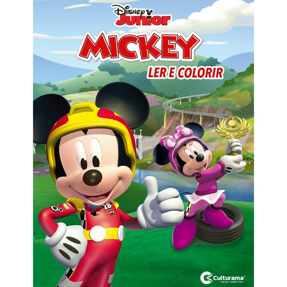 Livro Mickey Aventuras sobre rodas ler e colorir | Shopee Brasil