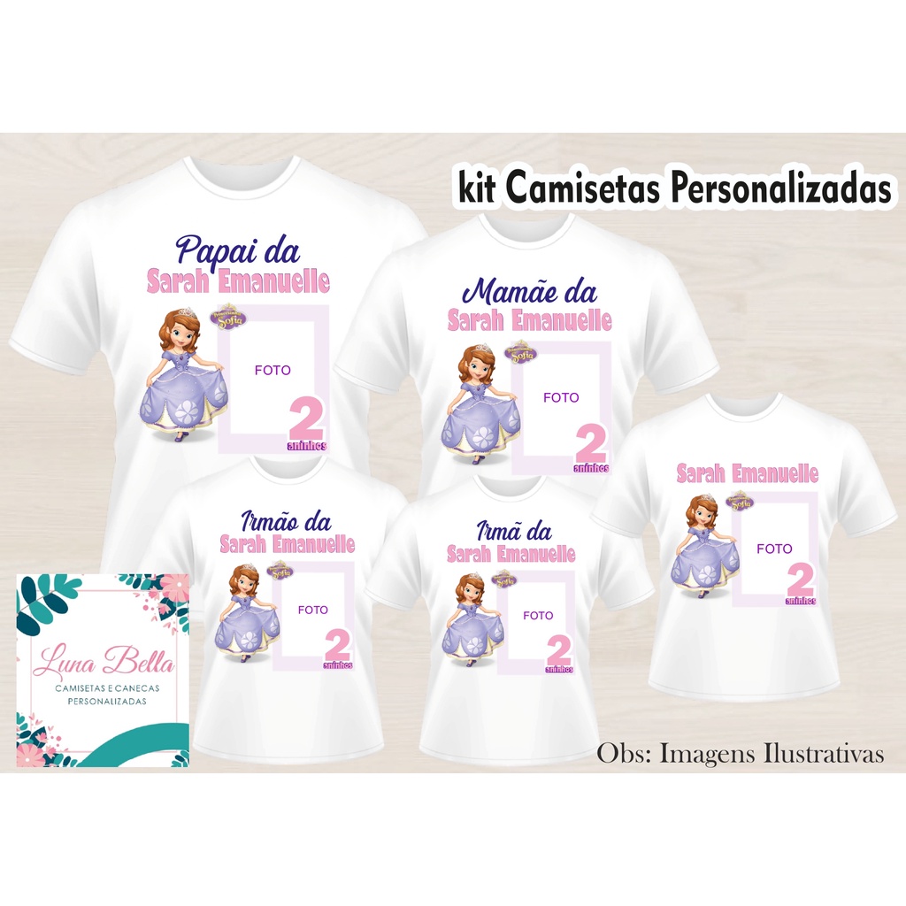 Conjunto Personalizado Princesa Sofia infantil