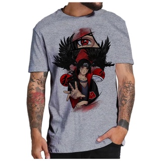 Camiseta Itachi Uchiha Bordado 100% algodão 30.1 Penteado Camisa akatsuki  itachi Anime Naruto - Corre Que Ta Baratinho