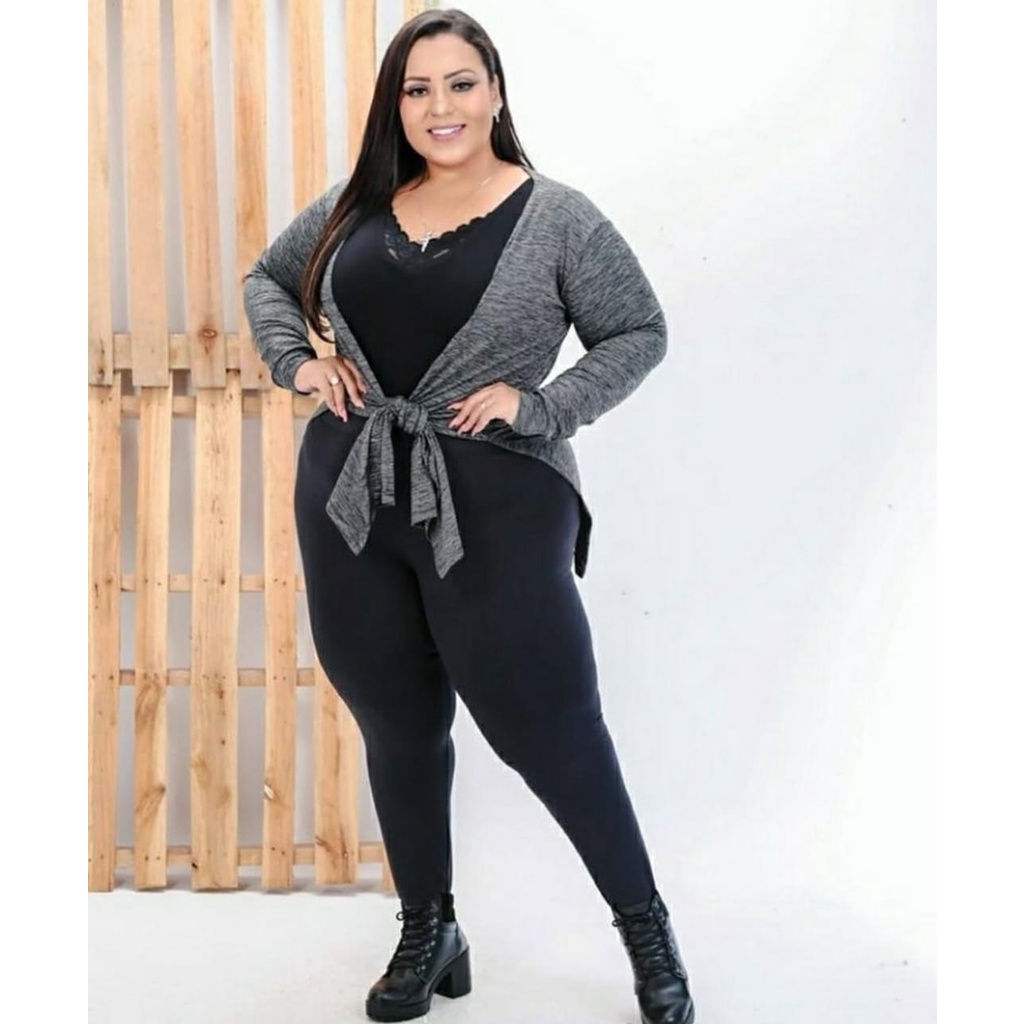 Calça Legging Plus Size Flanelada