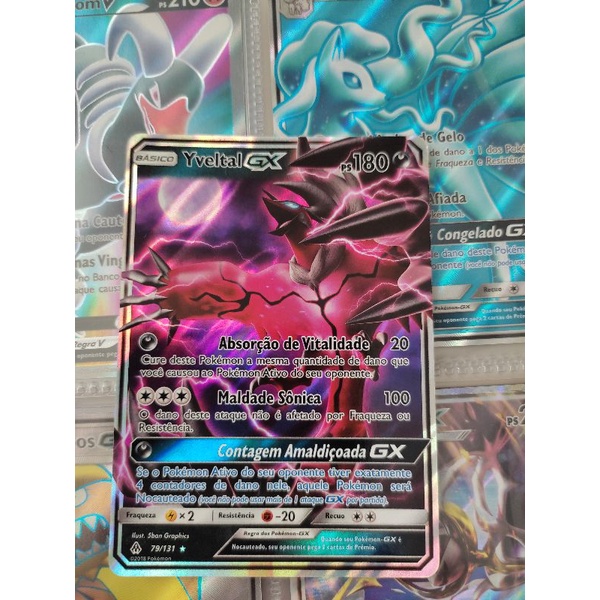 Carta Pokémon Lendário Yveltal Gx Luz Proibida no Shoptime