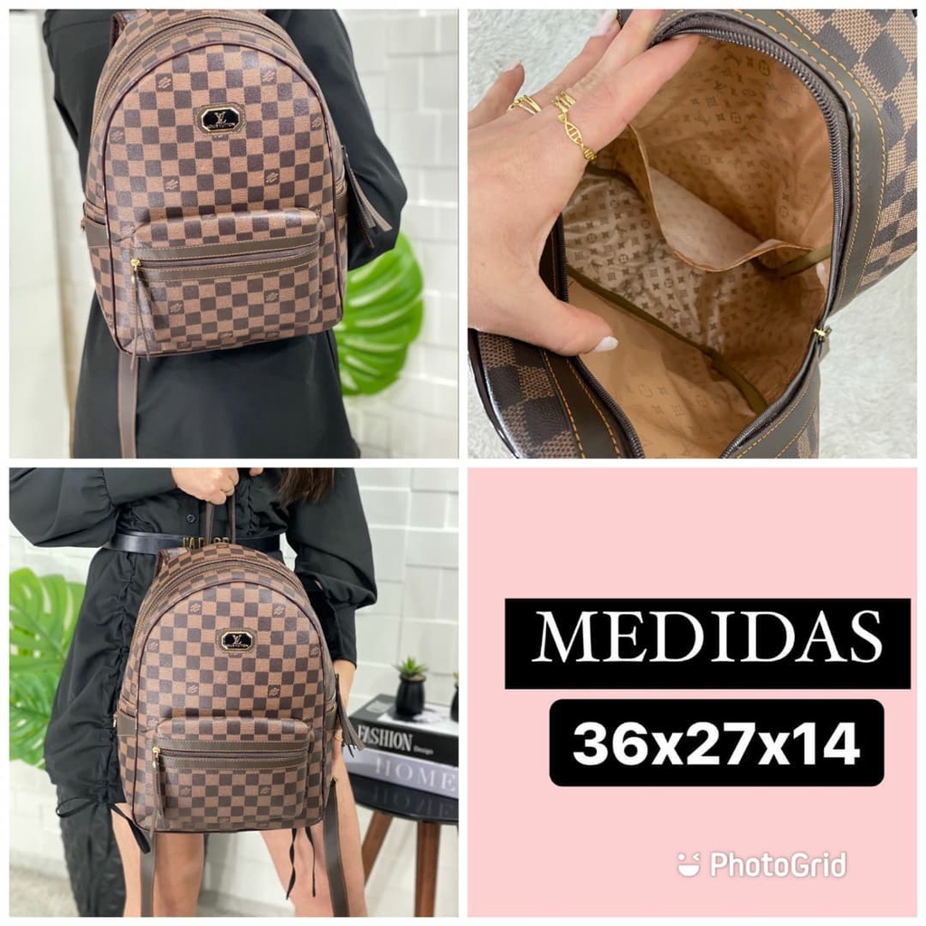 Mochila LV SILK Blogueira Bolsa Feminina Masculina Fashion Adulto Juvenil  Escola